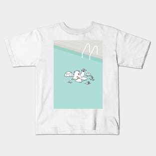 Polar Bear Inside The Pool Kids T-Shirt